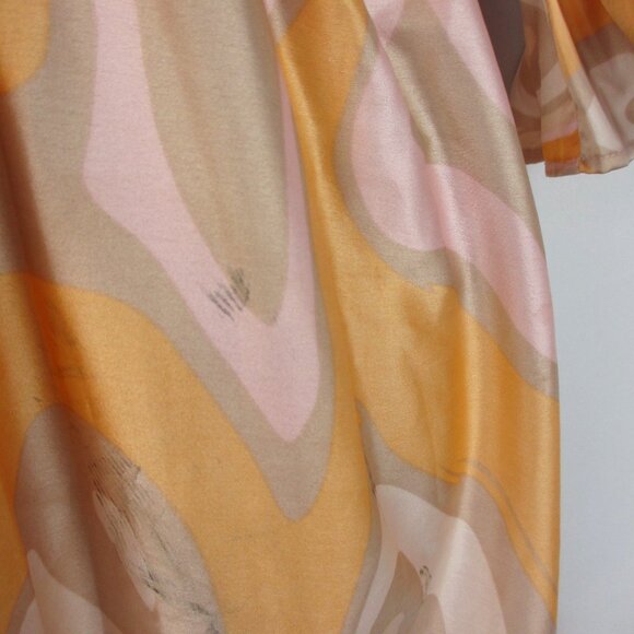 Asos Dress Midi Pastel Floral Shirred  Boho Size 10 NWT Romantic Flow Ethereal - Picture 6 of 9